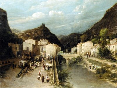 A Mountain Village, Italy by Silvestro Lega